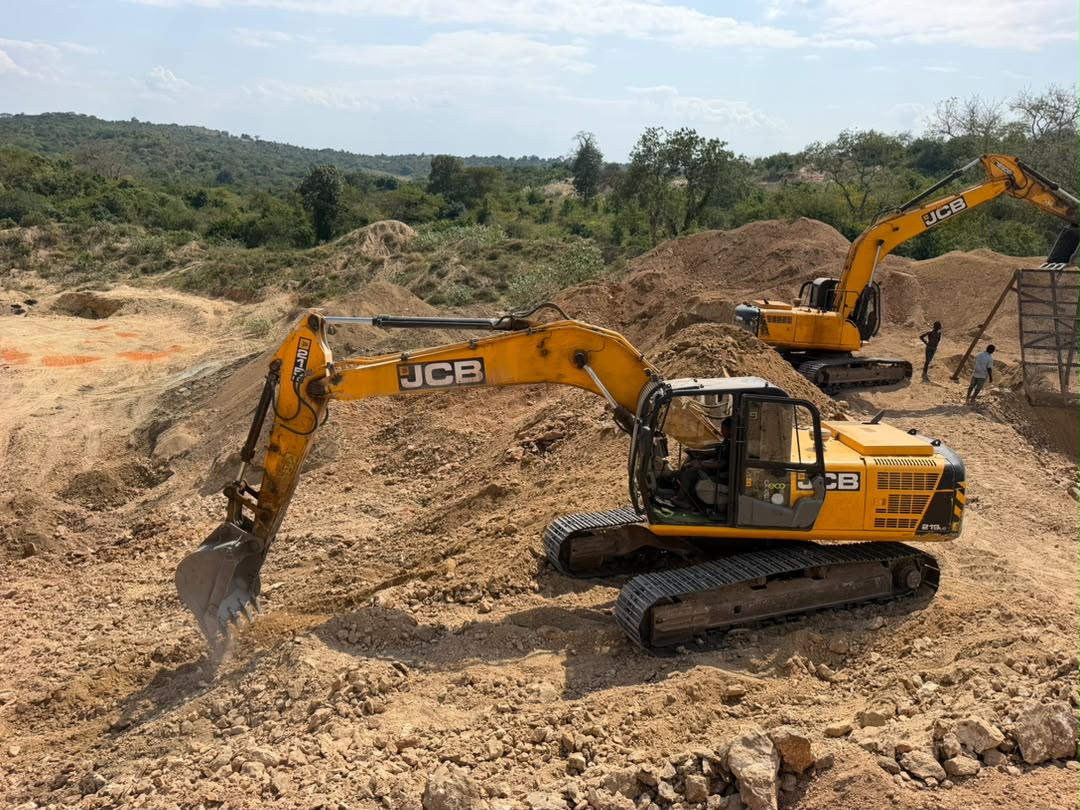 Excavators working at a Lodestone mineral site in Tanzania